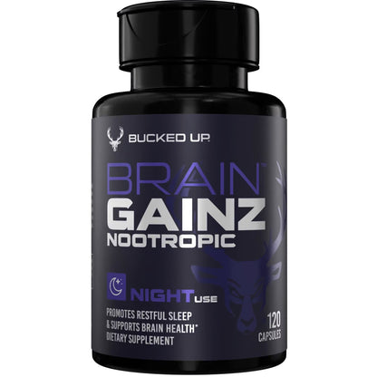 Bucked Up Brain Gainz Day & Night Supplements 240 Total Capsules