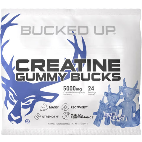 Bucked Up Creatine Gummies Blue Blast 24pc Pack