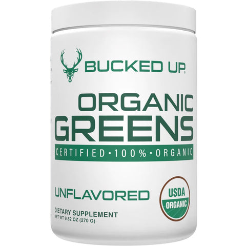 Bucked Up Organic Greens Unflavored 30 Serving Tub