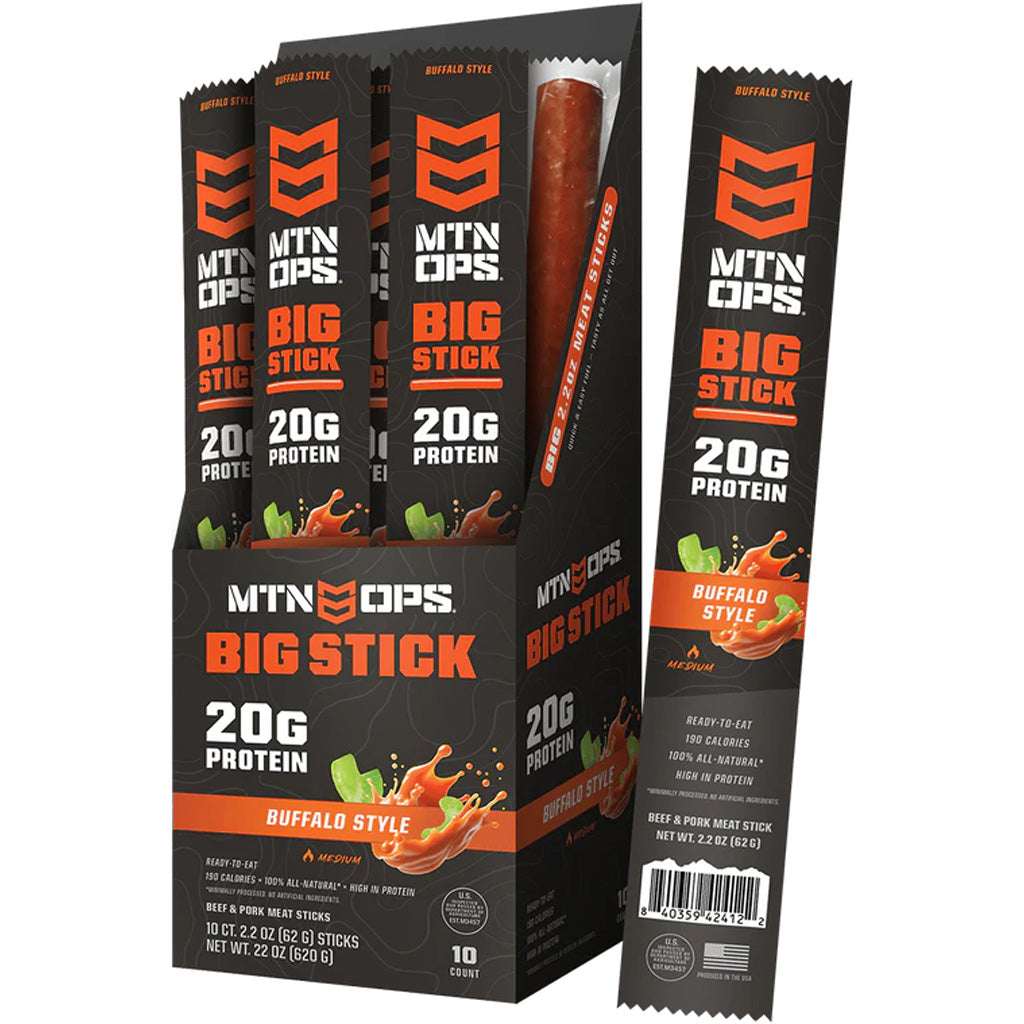 Mtn Ops Big Meat Stick Buffalo 10ct Box