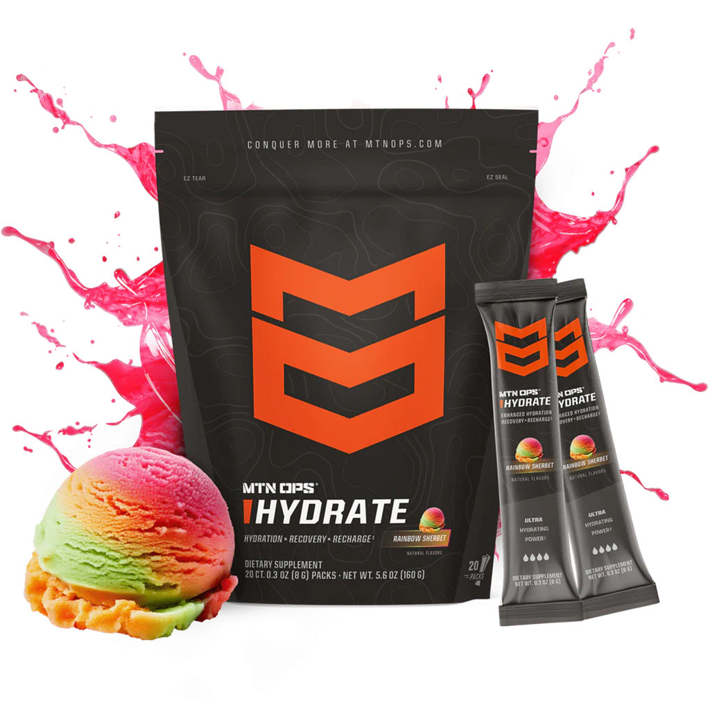 Mtn Ops Hydrate Rainbow Sherbet Trail Packs - 20ct
