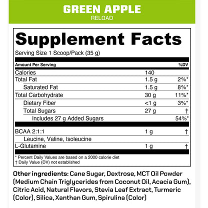 Mtn Ops Reload Green Apple Pouch - 15ct Packs
