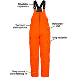 Blocker Drencher Insulated Bib Blaze Orange Large
