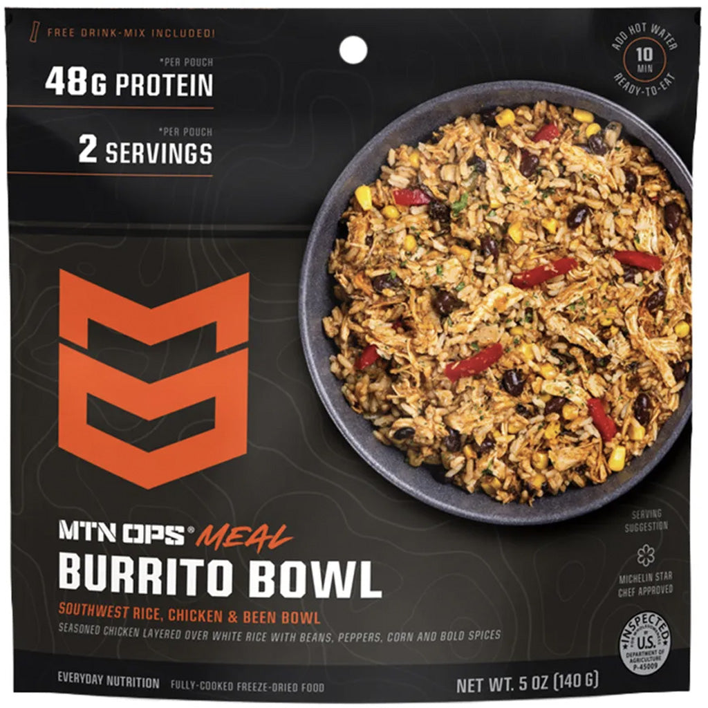 Mtn Ops Freeze Dried Meal Burrito Bowl 2pk