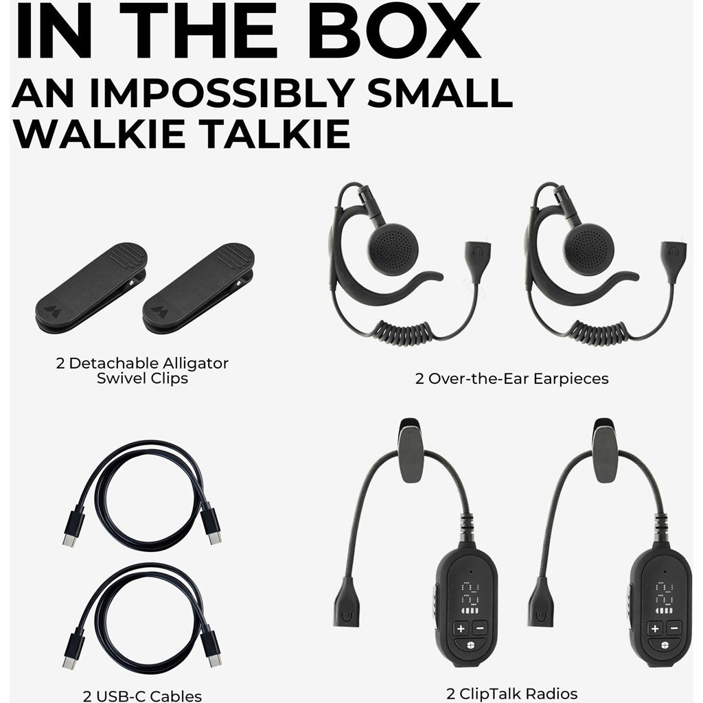 Midland Cliptalk Frs Radio 2pk W/ch02, Ch03, & Usbc01