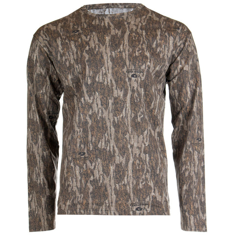 Habit Bear Cave Camo Tee Long Sleeve Mossy Oak New Bottomland Large