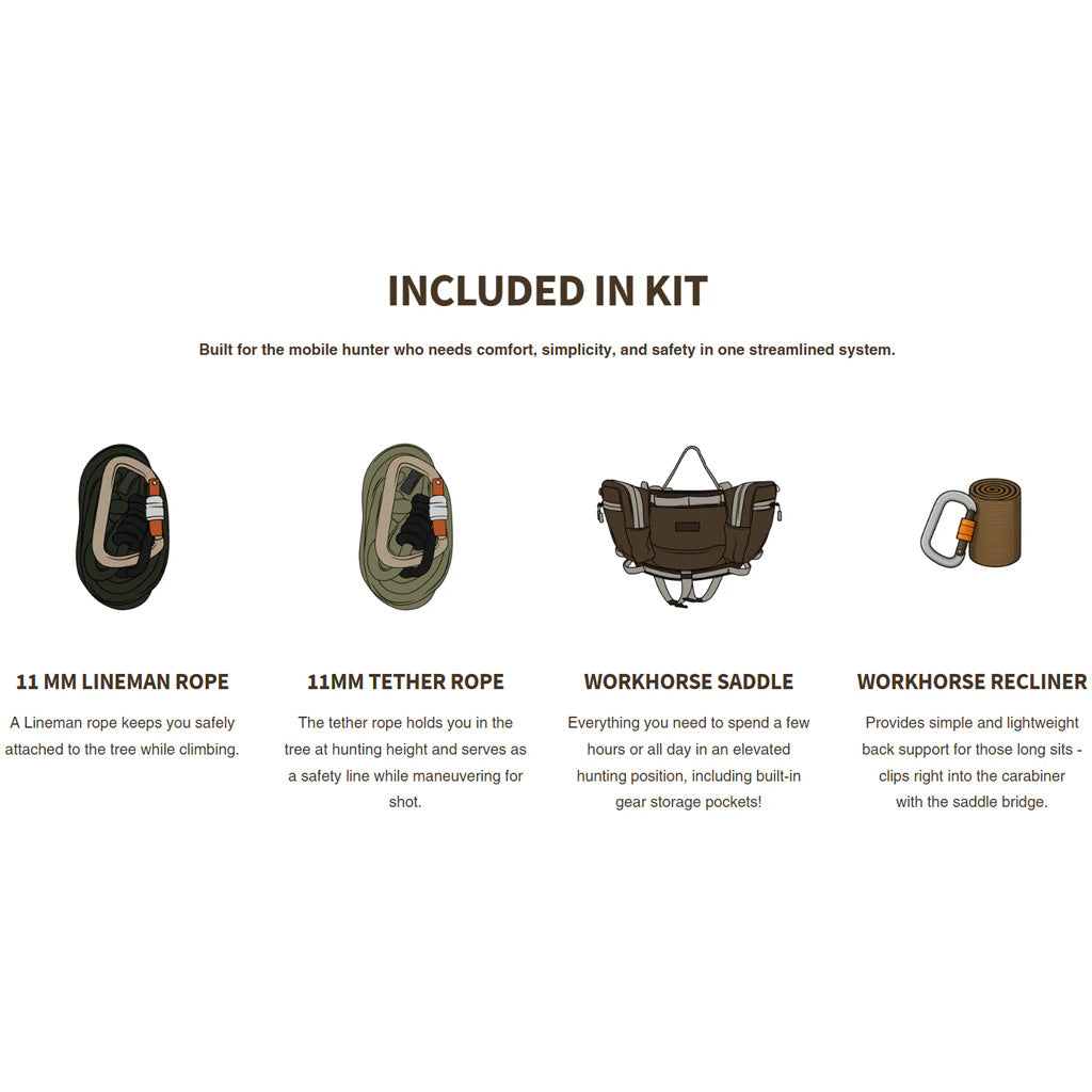Grit Tethrd Workhorse Saddle Kit Timber Solid Xl