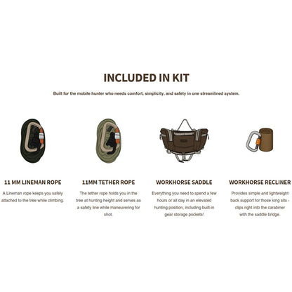 Grit Tethrd Workhorse Saddle Kit Timber Solid Xl