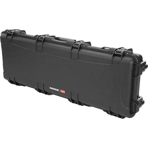 Nanuk Long Gun Hard Case W/foam Black 44 In.  Retractable Wheels And Handle