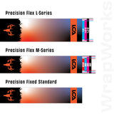 Last Chance Wrapworks Stock Daybreak Skull Orange/blue Precision Flex M-series