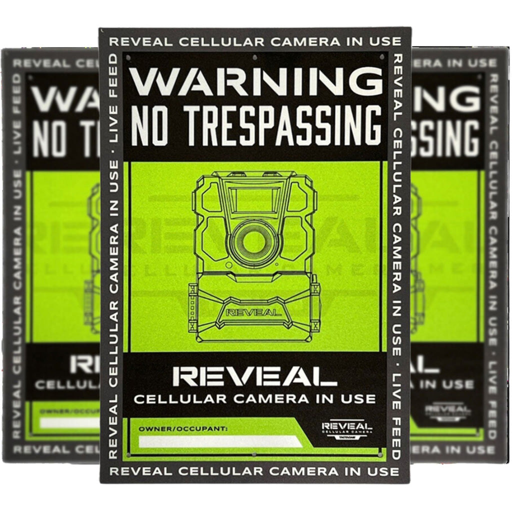 Tactacam No Tresspassing Sign  3 Pk.