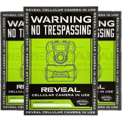 Tactacam No Tresspassing Sign  3 Pk.