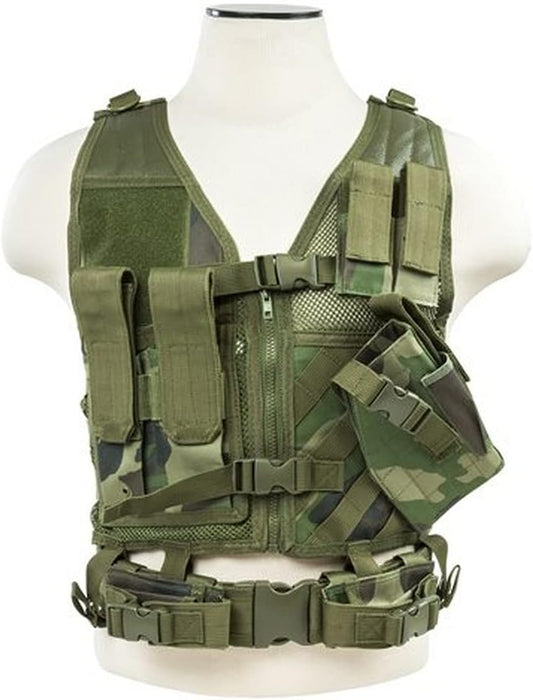 Ncstar VISM CTVC2916WC Tactical Vest-Small-Woodland Camo