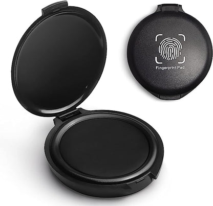 Fingerprint Ink Pad for Thumbprints, 1 Pack Portable Non-Toxic Fingerprint Stamp Pad, Quick-Drying for Notary Supplies, Fingerprint Cards, ID Verification, Legal Documents, Law Enforcement, Banking & Office Use