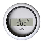 Veratron 52MM (2-1/16") ViewLine Hour Counter-Voltmeter - White