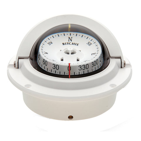 Ritchie F-83W Voyager Compass - Flush Mount - White