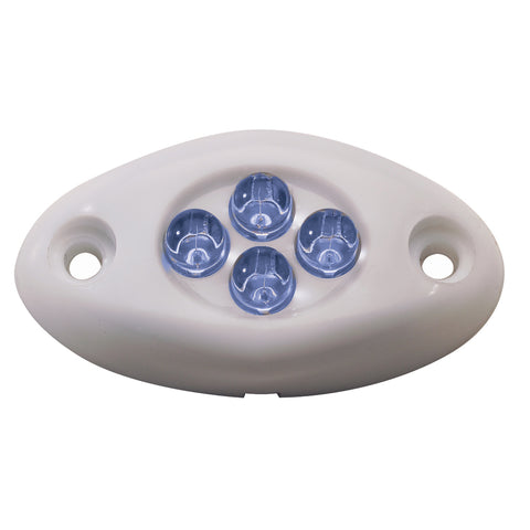 Innovative Lighting Courtesy Light - 4 LED Surface Mount - Blue LED/White Case