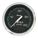 Faria Chesapeake Black 4" Tachometer - 4000 RPM (Diesel)