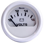 Faria Dress White 2" Voltmeter (10-16 VDC)