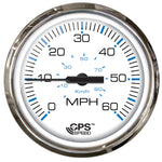 Faria Chesapeake White SS 4" Studded Speedometer - 60MPH (GPS)