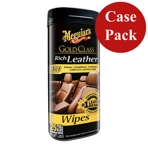 Meguiar's Gold Class™ Rich Leather Cleaner & Conditioner Wipes *Case of 6*