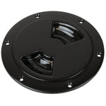 Sea-Dog Smooth Quarter Turn Deck Plate - Black - 8"