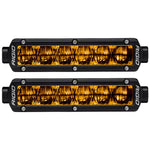RIGID Industries 6" SR-Series SAE Compliant Fog Light - Black w/Yellow Light