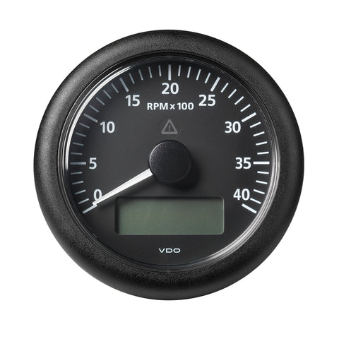 Veratron 3-3/8" (85MM) ViewLine Tach w/Multifunction Display - 0 to 4000 RPM - Black Dial & Bezel