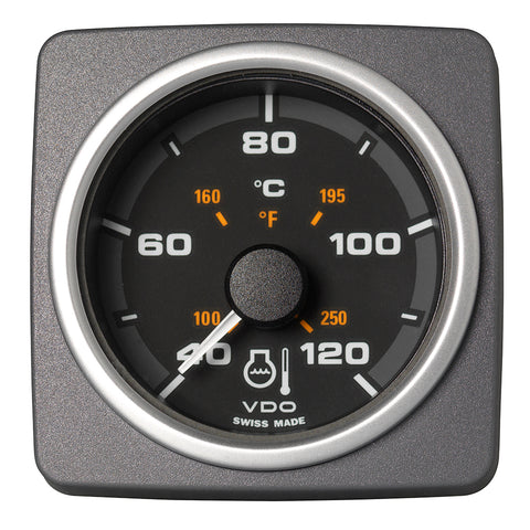 Veratron 52 MM (2-1/16") AcquaLink Coolant Temp Gauge 40° to120°C - Black Dial & Bezel