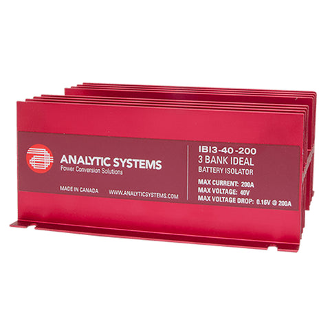 Analytic Systems 200A, 40V 3-Bank Ideal Battery Isolator