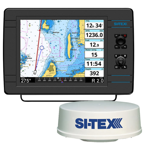 SI-TEX NavPro 1200 w/MDS-12 WiFi 24" Hi-Res Digital Radome Radar w/10M Cable