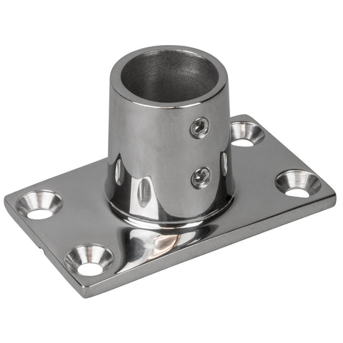 Sea-Dog Rail Base Fitting Rectangular Base 90° - 316 Stainless Steel - 1-11/16" x 3" - 7/8" O.D.