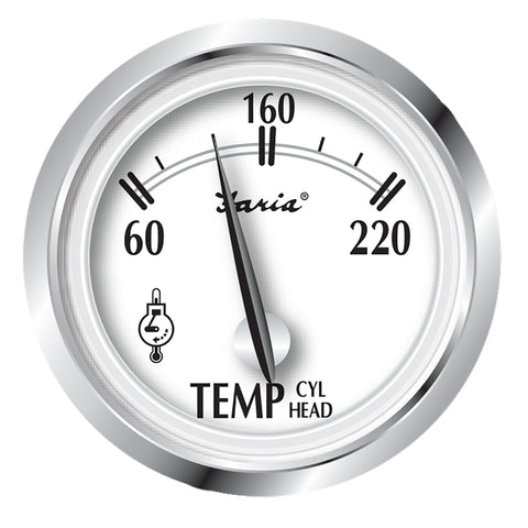 Faria Newport SS 2" Cylinder Head Temperature Gauge w/Sender - 60° to 220° F