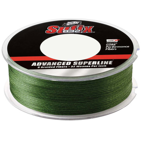 Sufix 832® Advanced Superline® Braid - 15lb - Low-Vis Green - 600 yds