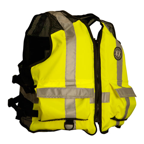 Mustang High Visibility Industrial Mesh Vest - Fluorescent Yellow/Green/Black - XXL/3XL