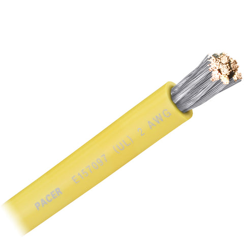 Pacer Yellow 2 AWG Battery Cable - Sold By The Foot