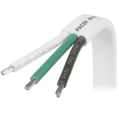 Pacer 16/3 AWG Triplex Cable - Black/Green/White - 100'