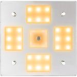 Sea-Dog Square LED Mirror Light w/On/Off Dimmer - White & Blue