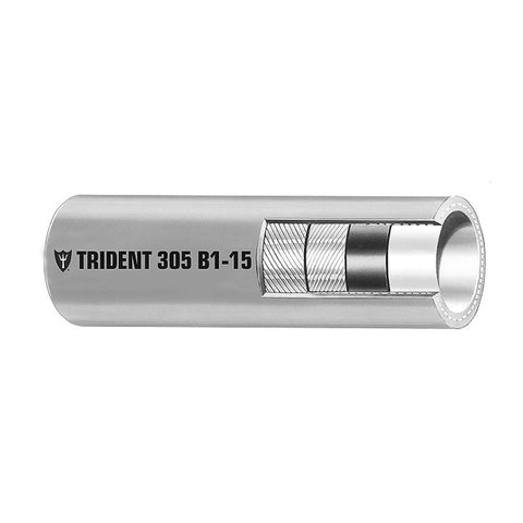 Trident Marine 5/16" x 50' Boxed - Barrier Lined B1-15 EPA Compliant Outboard Fuel Line Hose - Gray